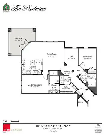 Floorplan of Penick Village, Assisted Living, Nursing Home, Independent Living, CCRC, Southern Pines, NC 7