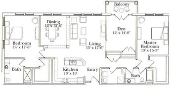 Floorplan of Penick Village, Assisted Living, Nursing Home, Independent Living, CCRC, Southern Pines, NC 13