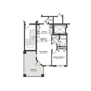 Floorplan of Penick Village, Assisted Living, Nursing Home, Independent Living, CCRC, Southern Pines, NC 4
