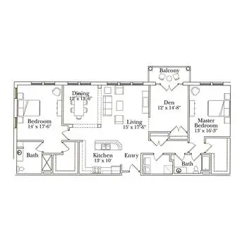 Floorplan of Penick Village, Assisted Living, Nursing Home, Independent Living, CCRC, Southern Pines, NC 12