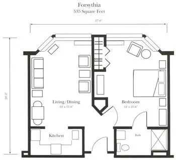 Floorplan of Penick Village, Assisted Living, Nursing Home, Independent Living, CCRC, Southern Pines, NC 16