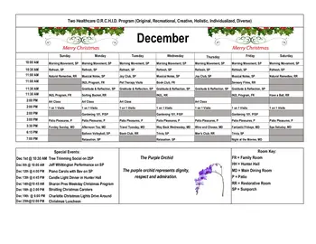 Activity Calendar of Sharon Towers, Assisted Living, Nursing Home, Independent Living, CCRC, Charlotte, NC 3