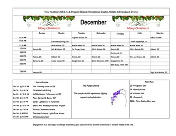 Activity Calendar of Sharon Towers, Assisted Living, Nursing Home, Independent Living, CCRC, Charlotte, NC 7