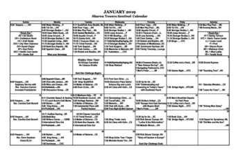 Activity Calendar of Sharon Towers, Assisted Living, Nursing Home, Independent Living, CCRC, Charlotte, NC 14