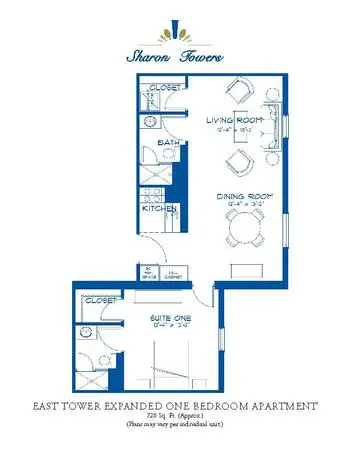 Floorplan of Sharon Towers, Assisted Living, Nursing Home, Independent Living, CCRC, Charlotte, NC 10