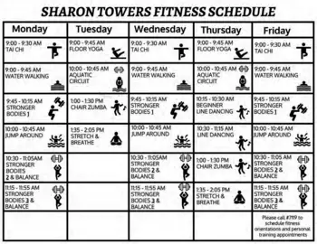 Activity Calendar of Sharon Towers, Assisted Living, Nursing Home, Independent Living, CCRC, Charlotte, NC 11