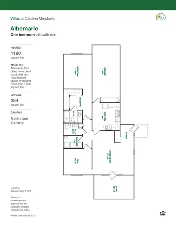 Floorplan of Carolina Meadows, Assisted Living, Nursing Home, Independent Living, CCRC, Chapel Hill, NC 1