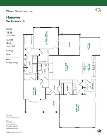 Floorplan of Carolina Meadows, Assisted Living, Nursing Home, Independent Living, CCRC, Chapel Hill, NC 2