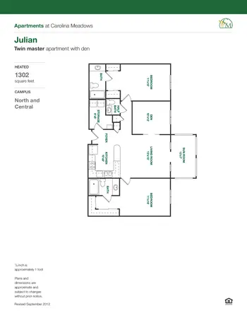 Floorplan of Carolina Meadows, Assisted Living, Nursing Home, Independent Living, CCRC, Chapel Hill, NC 3