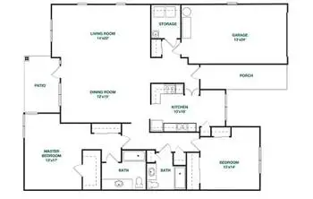 Floorplan of Carolina Meadows, Assisted Living, Nursing Home, Independent Living, CCRC, Chapel Hill, NC 18