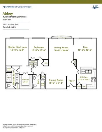 Floorplan of Galloway Ridge at Fearrington, Assisted Living, Nursing Home, Independent Living, CCRC, Pittsboro, NC 1