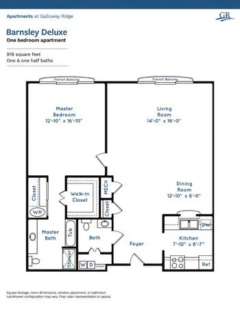 Floorplan of Galloway Ridge at Fearrington, Assisted Living, Nursing Home, Independent Living, CCRC, Pittsboro, NC 12