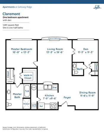 Floorplan of Galloway Ridge at Fearrington, Assisted Living, Nursing Home, Independent Living, CCRC, Pittsboro, NC 20
