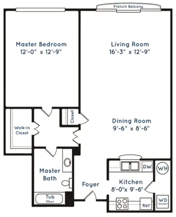 Floorplan of Galloway Ridge at Fearrington, Assisted Living, Nursing Home, Independent Living, CCRC, Pittsboro, NC 9