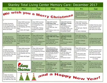 Activity Calendar of Stanley Total Living Center, Assisted Living, Nursing Home, Independent Living, CCRC, Stanley, NC 3