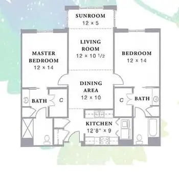 Floorplan of Arbor Acres, Assisted Living, Nursing Home, Independent Living, CCRC, Winston Salem, NC 1