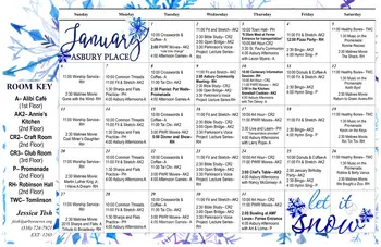 Activity Calendar of Arbor Acres, Assisted Living, Nursing Home, Independent Living, CCRC, Winston Salem, NC 10