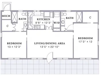Floorplan of Arbor Acres, Assisted Living, Nursing Home, Independent Living, CCRC, Winston Salem, NC 4
