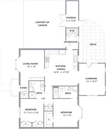 Floorplan of Arbor Acres, Assisted Living, Nursing Home, Independent Living, CCRC, Winston Salem, NC 8