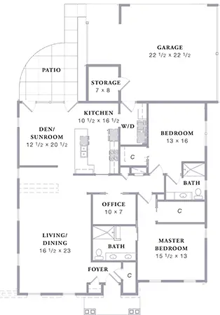 Floorplan of Arbor Acres, Assisted Living, Nursing Home, Independent Living, CCRC, Winston Salem, NC 6