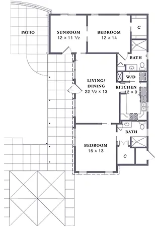 Floorplan of Arbor Acres, Assisted Living, Nursing Home, Independent Living, CCRC, Winston Salem, NC 10