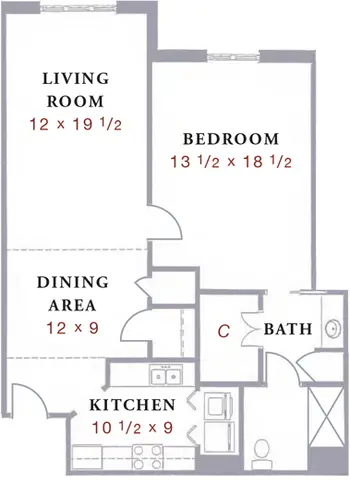 Floorplan of Arbor Acres, Assisted Living, Nursing Home, Independent Living, CCRC, Winston Salem, NC 11