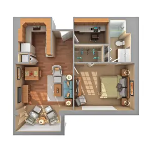 Floorplan of Carol Woods, Assisted Living, Nursing Home, Independent Living, CCRC, Chapel Hill, NC 1