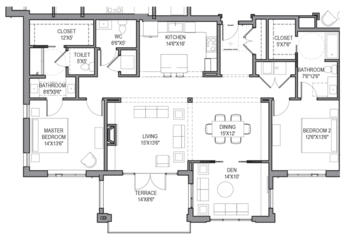 Floorplan of Southminster, Assisted Living, Nursing Home, Independent Living, CCRC, Charlotte, NC 4