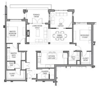 Floorplan of Southminster, Assisted Living, Nursing Home, Independent Living, CCRC, Charlotte, NC 6