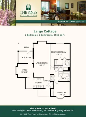 Floorplan of The Pines at Davidson, Assisted Living, Nursing Home, Independent Living, CCRC, Davidson, NC 3
