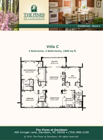 Floorplan of The Pines at Davidson, Assisted Living, Nursing Home, Independent Living, CCRC, Davidson, NC 10