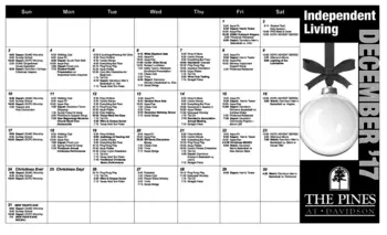 Activity Calendar of The Pines at Davidson, Assisted Living, Nursing Home, Independent Living, CCRC, Davidson, NC 13