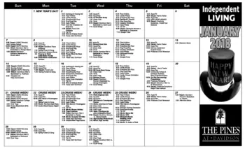 Activity Calendar of The Pines at Davidson, Assisted Living, Nursing Home, Independent Living, CCRC, Davidson, NC 16