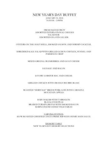 Dining menu of The Pines at Davidson, Assisted Living, Nursing Home, Independent Living, CCRC, Davidson, NC 3