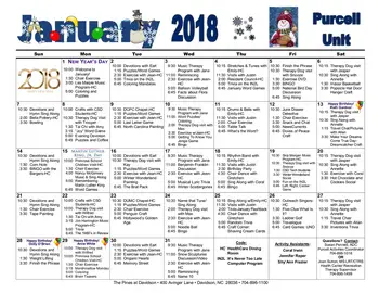 Activity Calendar of The Pines at Davidson, Assisted Living, Nursing Home, Independent Living, CCRC, Davidson, NC 18