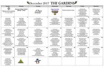 Activity Calendar of Allegria at the Fountains, Assisted Living, Nursing Home, Independent Living, CCRC, Atco, NJ 5