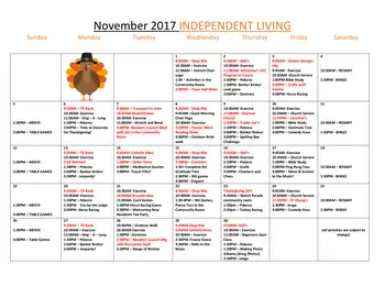 Activity Calendar of Hudson Hills, Assisted Living, Nursing Home, Independent Living, CCRC, North Bergen, NJ 9