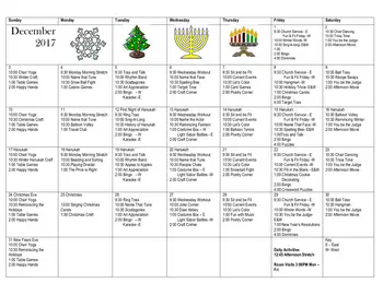 Activity Calendar of Hudson Hills, Assisted Living, Nursing Home, Independent Living, CCRC, North Bergen, NJ 10