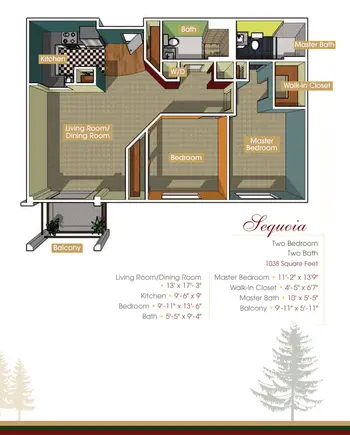 Floorplan of The Evergreens, Assisted Living, Nursing Home, Independent Living, CCRC, Moorestown, NJ 17