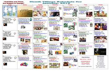Activity Calendar of Heath Village, Assisted Living, Nursing Home, Independent Living, CCRC, Hackettstown, NJ 3