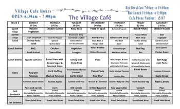 Dining menu of Heath Village, Assisted Living, Nursing Home, Independent Living, CCRC, Hackettstown, NJ 6