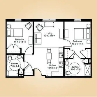 Floorplan of Cadbury at Cherry Hill, Assisted Living, Nursing Home, Independent Living, CCRC, Cherry Hill, NJ 6