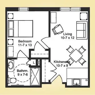 Floorplan of Cadbury at Cherry Hill, Assisted Living, Nursing Home, Independent Living, CCRC, Cherry Hill, NJ 7