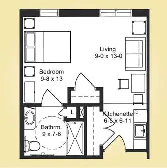 Floorplan of Cadbury at Cherry Hill, Assisted Living, Nursing Home, Independent Living, CCRC, Cherry Hill, NJ 8