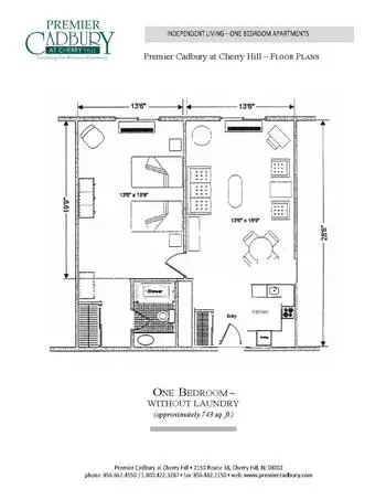 Floorplan of Cadbury at Cherry Hill, Assisted Living, Nursing Home, Independent Living, CCRC, Cherry Hill, NJ 9