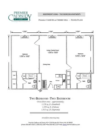 Floorplan of Cadbury at Cherry Hill, Assisted Living, Nursing Home, Independent Living, CCRC, Cherry Hill, NJ 12