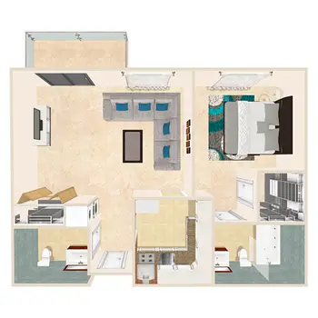Floorplan of Pines At Whiting, Assisted Living, Nursing Home, Independent Living, CCRC, Whiting, NJ 8