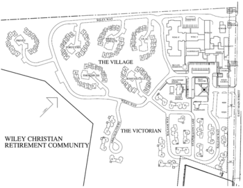 Campus Map of Wiley Christian Retirement Community, Assisted Living, Nursing Home, Independent Living, CCRC, Marlton, NJ 1