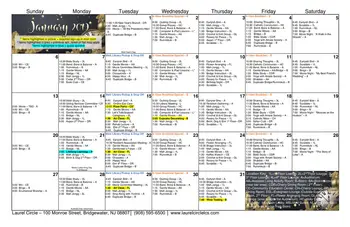 Activity Calendar of Laurel Circle, Assisted Living, Nursing Home, Independent Living, CCRC, Bridgewater, NJ 1