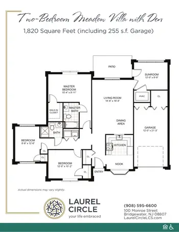 Floorplan of Laurel Circle, Assisted Living, Nursing Home, Independent Living, CCRC, Bridgewater, NJ 1